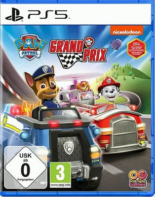 The cover art for the video game PAW Patrol Grand Prix for PlayStation 5.