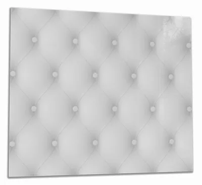 Produktbild von Wallario Herdabdeckplatte aus Glas, Größe 60 x 52 cm 1-teilig, Motiv Weiße Ledertür