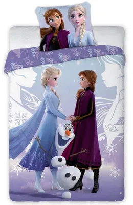 Produktbild von Kinder-Bettwäsche „Frozen – Anna, Olaf & Elsa“ 140x200 + 70x90 | 100 % Baumwolle | Reißverschluss