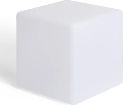 Produktbild von LED RGBW Würfel 30cm mit Wiederaufladbarer Solar- + USB-Batterie Weiß