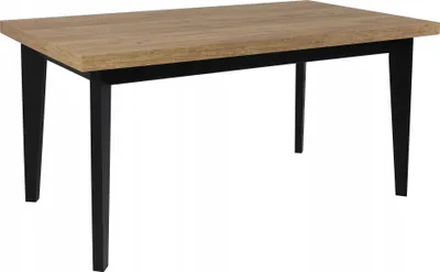 Obrázek produktu pro Loft černý skládací stůl dub Craft 80x120/160