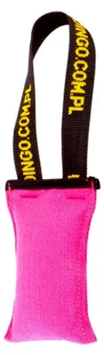 Produktbild von Dingo Hundespielzeug Beisswurst Agility Baumwolle mit Griff handgefertigt für Bisstraining Apportieren Schwimmend 15 x 6 cm Rosa