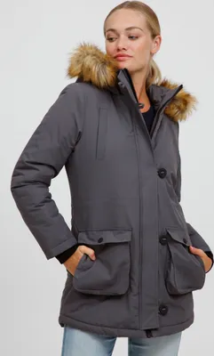 Produktbild von OXMO OXActa Damen Wintermantel Parka Mantel mit Kapuze