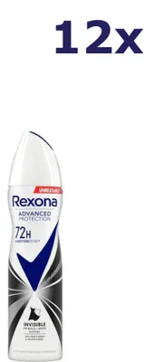 Produktbild von 12x Rexona Deo spray - 150ml - Onzichtbaar 72h