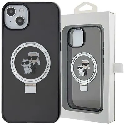 Produktbild von Etui Karl Lagerfeld Ring Stand Karl&Choupettte Magsafe Na Iphone 14 / 15 / 13 - Czarne