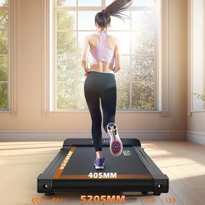 Image de Tapis de course/Walking Pad - Motorisé, à placer sous le bureau - Télécommande etvia application - Haut-parleurs Bluetooth - Silencieux - Pliable - Sans main courante