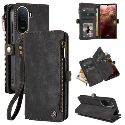 Produktbild von Handy Hülle für Xiaomi Redmi A7 Pro Geldbeutel Geldbörse RFID Schutz Klapphülle Cover Schutzhülle Wallet Farbe: Schwarz