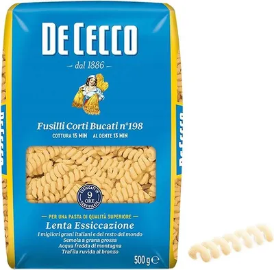 Obrázek produktu pro De Cecco Fusilli Corti Bucati n.198 italské těstoviny 500 g