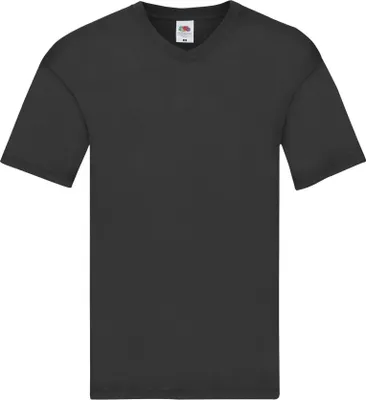 Produktbild von Fruit of the Loom - "Original" T-Shirt V-Ausschnitt für Herren BC5316 (M) (Schwarz)