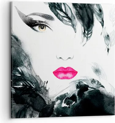 Produktbild von Bild auf Leinwand - Leinwandbild - Frau Abstraktion - 70x70cm - Wand Bild - Wanddeko - Wandbilder - Leinwanddruck - Bilder - Kunstdruck - Wanddekoration - Leinwand bilder - Wandkunst - AC70x70-3663