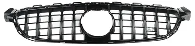 Image de Calandre avant, style GTR, compatible avec certains modèles 2014-2018, noir brillant