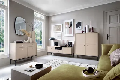 Produktbild von Wohnzimmer-Set Mono Wohnwand 3-teilig beige