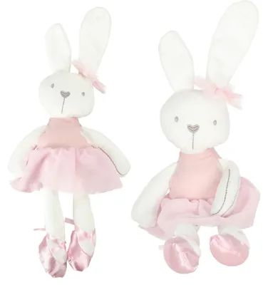 Zdjęcie produktu dla Maskotka pluszowa pluszak przytulanka królik zajączek w różowej sukience 42cm