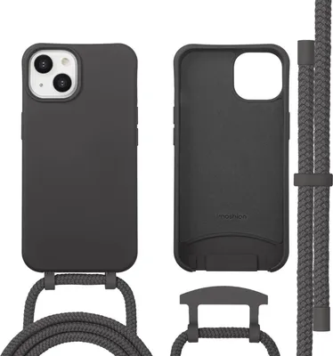 Image de imoshion Coque arrière colorée avec cordon amovible et MagSafe pour Apple iPhone 14 - Black Coffee