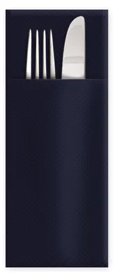 Produktbild von 100x Servietten Bestecktaschen CutleryStar 2-lagig 38 x 32 cm schwarz