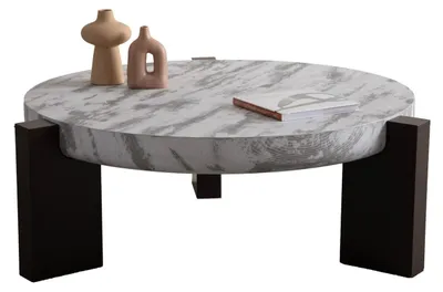 Produktbild von Couchtisch Wohnzimmer Rund Möbel Luxus Holz Modern Neu Design Neu