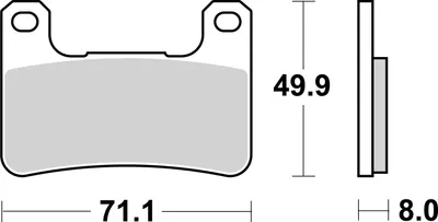 Image de Plaquettes de frein SBS 806DC (jeu par disque) Road Racing Dual Carbon