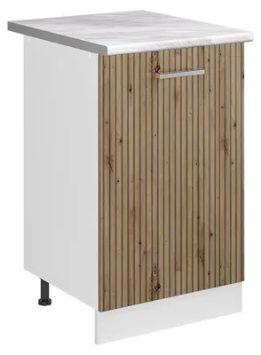 Productafbeelding van Keukenonderkast Vicco R-Line Artisanaal eiken/Wit 50 cm marmer werkblad, Model 70074