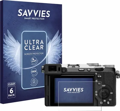 Produktbild von 6x Für Sony Alpha 7C II (ILCE-7CM2) Schutzfolie Savvies Displayschutz Display Schutz Folie Klar Transparent