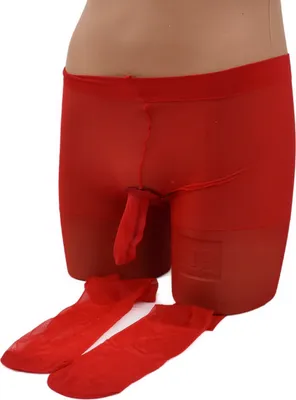Produktbild von Strumpfhose mit Penisansatz - rot