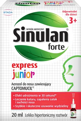 Zdjęcie produktu dla Sinulan Express Forte Junior, aerozol do nosa, 20 ml