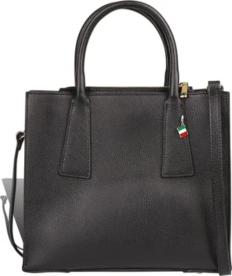 Produktbild von Florence Leder Tasche Damen Handtasche schwarz 32x13x27cm inklusive Italien Flagge D2OTF183S1