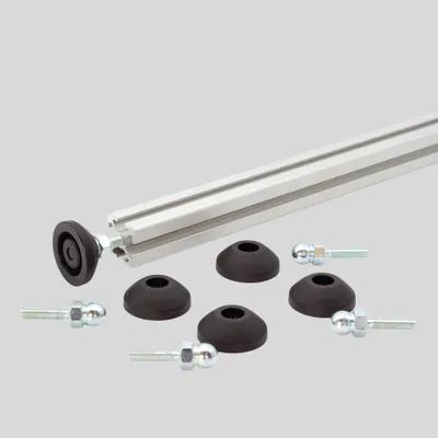 Produktbild von 4x Stellfuß für Nut 6, B-Typ | für Aluprofile Nut 6 - 4er Set