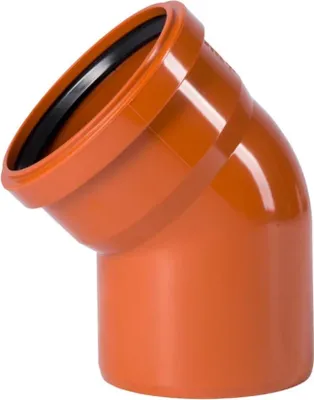 Obrázek produktu pro KG koleno DN 110 45 stupňů pro kanalizaci
