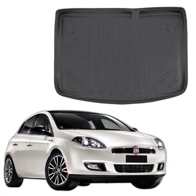 Image de Tapis De Coffre Sur Mesure Pour Fiat Bravo 2007-2017, Noir, Antidérapant, Bord Haut, Toutes Saisons