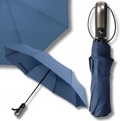 Produktbild von OMNA | Automatischer XL-Regenschirm - Faltbar, blau - windfest und langlebig - ideal für jedes Wetter