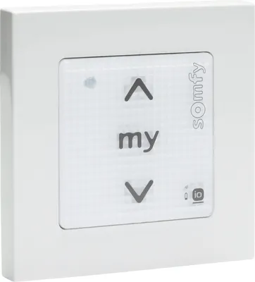 Produktbild von SOMFY - Smoove IO Touch Sender Wandsender - PURE Shine inkl . Rahmen - IO Rolladen Rollladen Motor Rolladenmotor Rolladenantrieb Funk