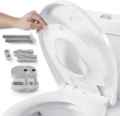 Produktbild von Ovaler 2in1 Toilettensitz mit Softclose und integriertem Kindersitz in Weiß