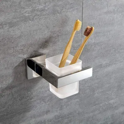 Image de Accessoire de salle de bain en acier inoxydable avec crochet pour fixation murale, finition brillante