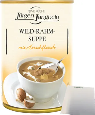 Produktbild von Jürgen Langbein Wild-Rahm-Suppe 1er Pack (1x400ml Dose) + usy Block