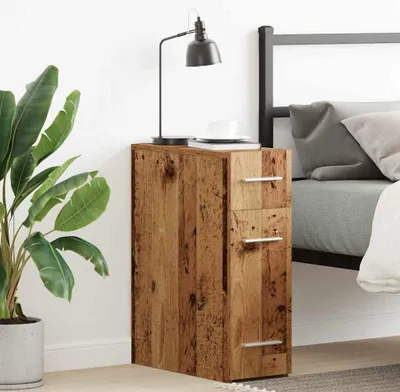 Produktbild von PUEAZU Apothekerschrank 20 x 45,5 x 60 cm Holzwerkstoff Altholz - Kommoden &28039