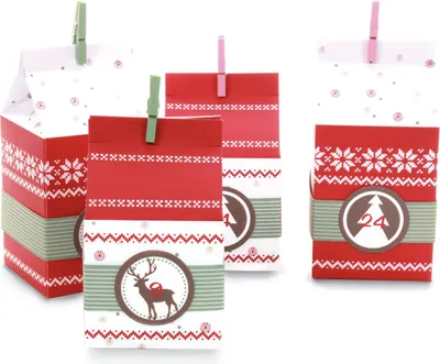 Produktbild von ROTH Adventskalender zum Befüllen - 24 Nordic Bags mit 24 Boxen zum befüllen