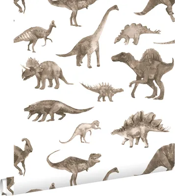 Zdjęcie produktu dla ESTAhome Tapeta dinozaury ciemny beż 50 x 900 cm