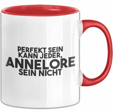 Produktbild von Annelore Tasse Perfekt Sein Kann Jeder, Annelore Sein Nicht Geschenk (Rot)