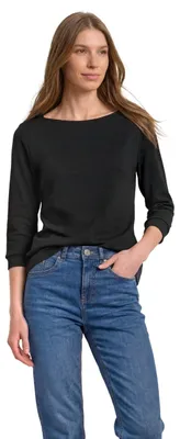 Immagine prodotto di Camicia Street One a tre quarti, scollatura a barchetta, colore nero, taglia 44