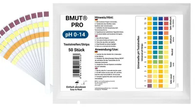 Produktbild von BMUT pH 0-14 Teststreifen Universal Indikator Wasser