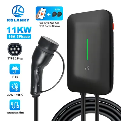 Imagen del producto de Cargador para vehículos eléctricos - 7.2 kW de potencia - Cable de 5 metros - Carcasa de plástico - Para uso doméstico