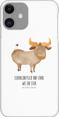 Produktbild von Mr. & Mrs. Panda Iphone 11 Handyhülle Sternzeichen Stier - Weiß - Geschenk, Aszendent, XR, Smartphone Hülle, Geburtstag Mai, Cover, Ochse, April, Rind, Pro