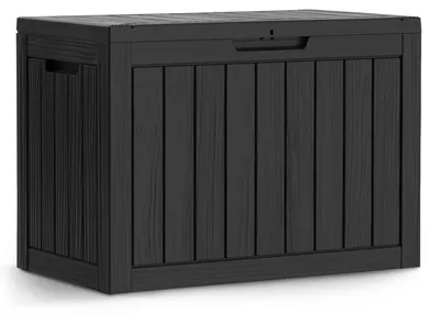 Produktbild von Garten-Aufbewahrungsbox - 170 l - Kunststoff - Wasserdicht - Für Kissen und Werkzeuge - Balkon und Terrasse - Schwarz