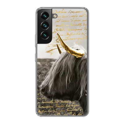 Produktbild von MuchoWow® Handyhülle Schutzhülle Hülle für Samsung Galaxy S22 Plus Schottischer Highlander - Gold - Hoorn Silikon Softcase Handy Hülle - Schutzabdeckung