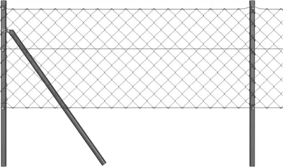 Image de vidaXL Clôture en treillis métallique à fixer au sol, 10 x 0,4 m, gris