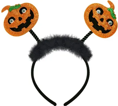 Produktbild von Halloween "Haarreif Kürbis" | Schwarz/Orange