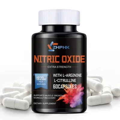 Image de Nitric Oxide Extra Strength (60 capsules) L-arginine, L-citrulline, muscle, puissance, endurance, énergie, santé masculine