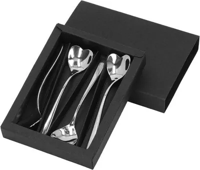 Immagine prodotto di Set di 4 cucchiaini da caffè - Cucchiaini da zucchero a forma di cuore - Ideali per il caffè