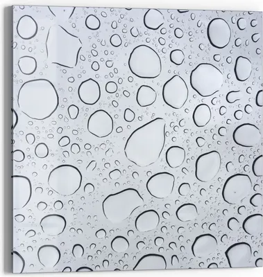 Produktbild von DEQORI Magnettafel Glas 30x30 cm 'Wassertropfenmuster' beschreibbar Whiteboard
