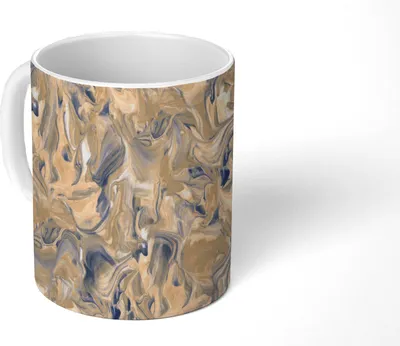 Produktbild von MuchoWow® Tasse Kaffeetasse Kaffeebecher 350 ml Marmor - Grau - Muster Teetasse - Fototasse - Becher - Keramikbecher - Teebecher - Kaffeetasse - Bürotasse